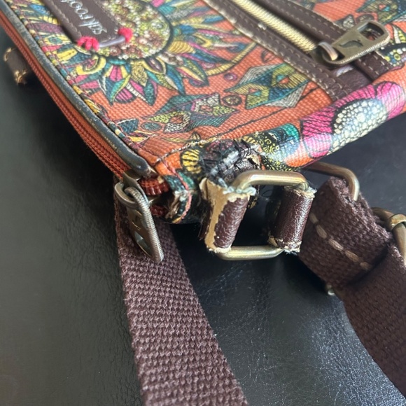 Sakroots Wrapped Canvas Owl Paisley Print Crossbody Bag - Picture 7 of 17